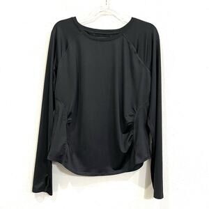 Tek Gear Maternity Gear Black Long Sleeve Athletic Top w/ Thumbholes - Large